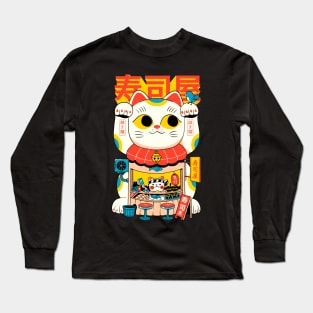 Lucky Cat Sushi Shop Long Sleeve T-Shirt